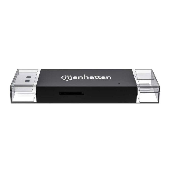 EAN 766623102735 - Manhattan 102735 lector de tarjeta USB 3.2 Gen 1 (3.1 Gen 1) Type-A/Type-C Negro, Transparente imagen 8