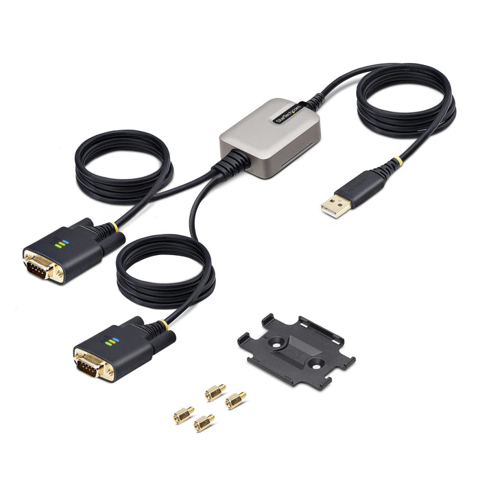 EAN 0065030898379 - StarTech.com 2P6FFC-USB-SERIAL cambiador de género para cable USB-A 2 x DB-9 RS-232 Negro, Gris imagen 9