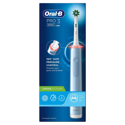 EAN 8006540759752 - Oral-B Pro 3 3000 Cross Adulto Cepillo dental oscilante Azul imagen 2