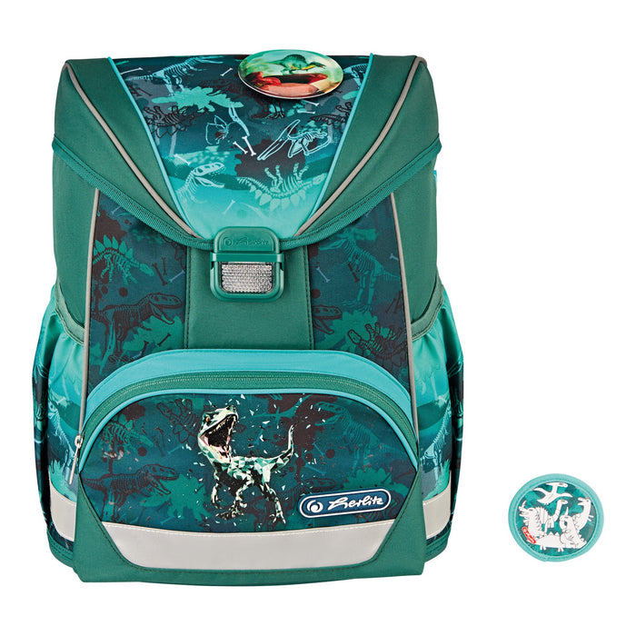 EAN 4008110358444 - Herlitz UltraLight Plus Green Rex juego de mochila escolar Niño Poliéster Verde, Turquesa imagen 9
