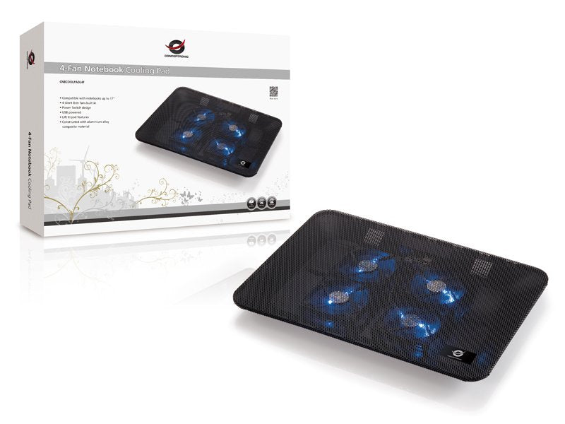 EAN 4015867190722 - Conceptronic CNBCOOLPADL4F almohadilla fría 39,6 cm (15.6") Negro imagen 5