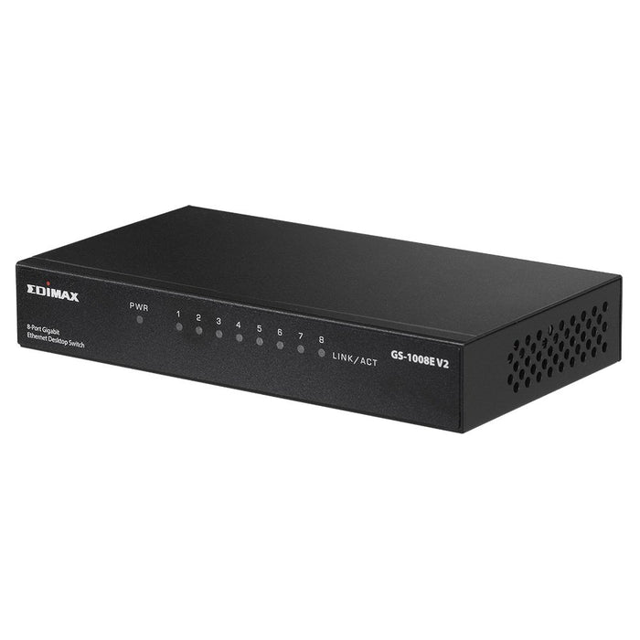 EAN 4717964703699 - Edimax GS-1008E V2 switch No administrado Gigabit Ethernet (10/100/1000) Negro imagen 2
