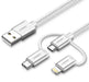 EAN 6957303852031 - Ugreen 50203 cable USB USB 2.0 1,5 m USB A USB C/micro-USB B/Lightning Blanco imagen 1