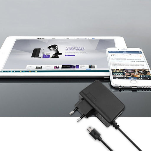 EAN 5901878510224 - Qoltec 51022 cargador de dispositivo móvil Teléfono móvil, Smartphone, Tableta Negro Corriente alterna, C imagen 2