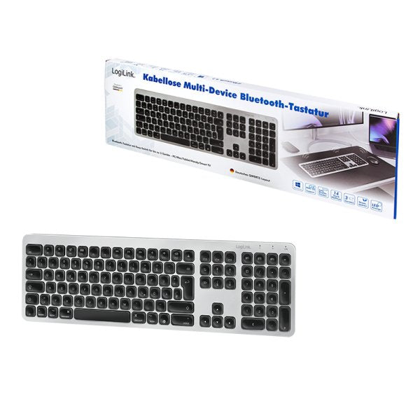 EAN 4052792065749 - LogiLink ID0206 teclado Oficina Bluetooth QWERTZ Alemán Gris imagen 10