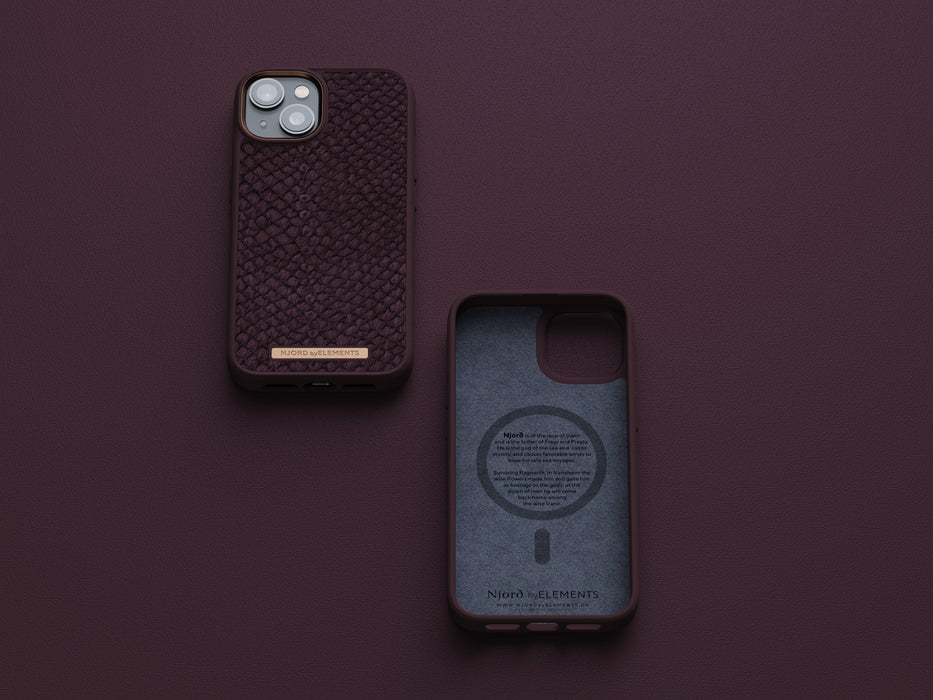 EAN 8720574620573 - Njord byELEMENTS Salmon Leather Magsafe funda para teléfono móvil 15,5 cm (6.1") Rojo imagen 15