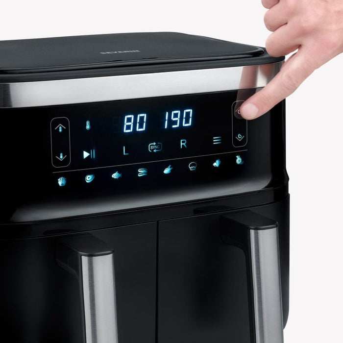 EAN 4008146046643 - Severin FR 2463 Doble 8 L Independiente 2600 W Freidora de aire caliente Negro imagen 6