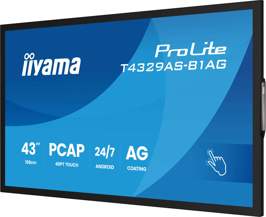 EAN 4948570125579 - iiyama T4329AS-B1AG pantalla de señalización Panel plano interactivo 108 cm (42.5") LED Wifi 500 cd / m²  imagen 9