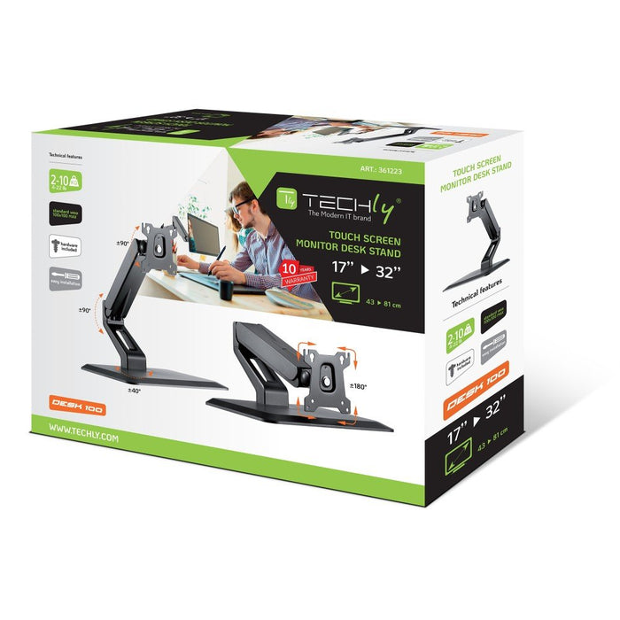 EAN 8059018361223 - Techly ICA-LCD 35TS soporte para monitor 81,3 cm (32") Escritorio Negro imagen 2