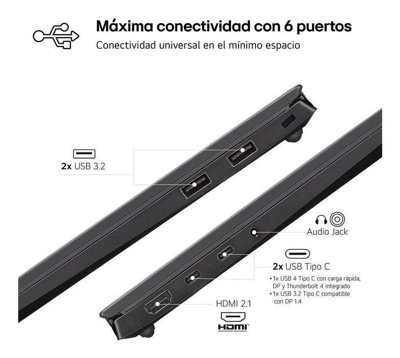 EAN 8806096241684 - LG Gram 14Z90S Intel Core Ultra 5 125H Portátil 35,6 cm (14") WUXGA 16 GB LPDDR5-SDRAM 512 GB SSD Wi-Fi 6 imagen 6