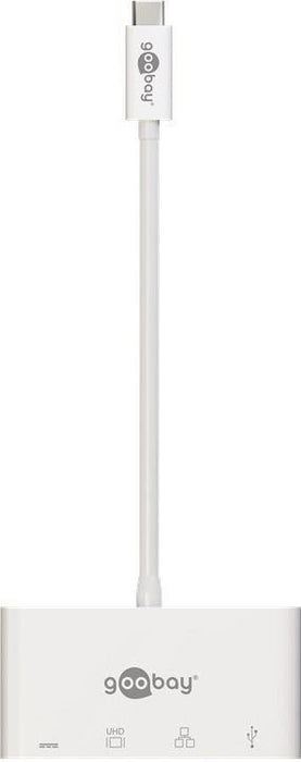 EAN 4040849621055 - Goobay 62105 base para portátil y replicador de puertos Alámbrico USB 3.2 Gen 1 (3.1 Gen 1) Type-C Blanco imagen 3
