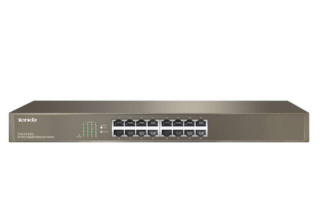 EAN 6932849403442 - Tenda TEG1016G switch No administrado Gigabit Ethernet (10/100/1000) 1U Azul imagen 2