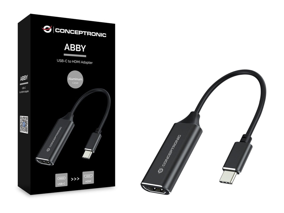 EAN 4015867226308 - Conceptronic ABBY03B adaptador de cable de vídeo HDMI tipo A (Estándar) USB Tipo C Negro imagen 2