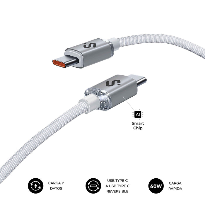 EAN 8436586743567 - SUBBLIM SUBCAB-C06011 cable USB USB 2.0 USB C Blanco imagen 2