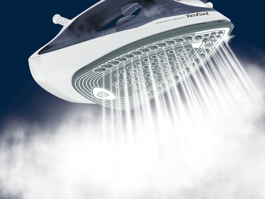 EAN 3121040081938 - Tefal Express Steam FV2837 Plancha vapor-seco Suela de Cerilium 2400 W Azul, Gris, Blanco imagen 5