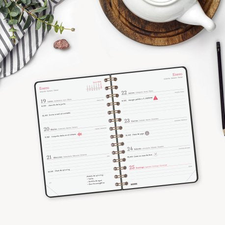 EAN 8422952405429 - Finocam 762000126 agenda Agenda semanal Negro imagen 3