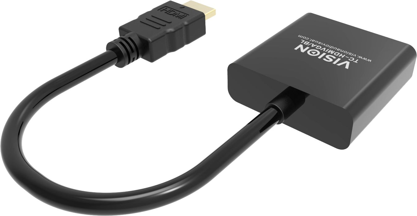 EAN 4979146000006 - Vision TC-HDMIVGA/BL adaptador de cable de vídeo 0,23 m HDMI tipo A (Estándar) VGA (D-Sub) Negro imagen 6