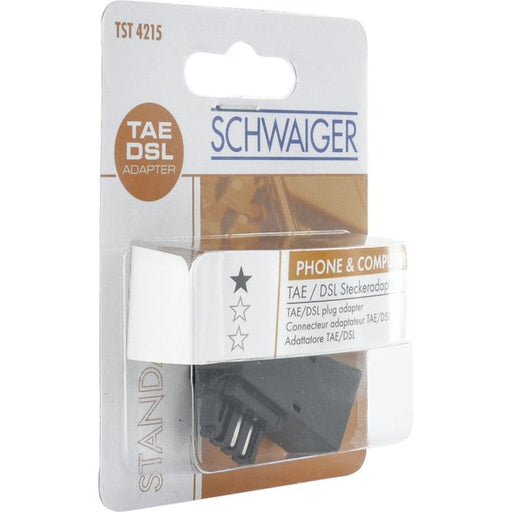 EAN 4004005017786 - Schwaiger TST4215533 cambiador de género para cable TAE-F RJ-45 Negro imagen 1
