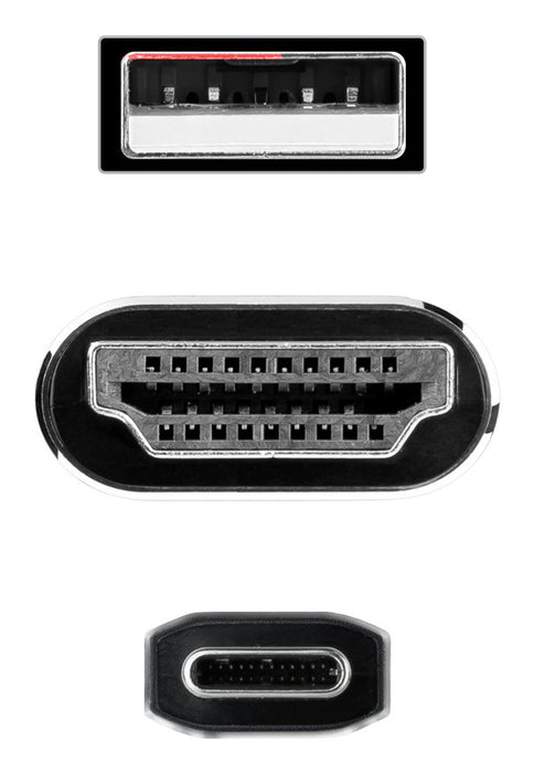 EAN 8433281014770 - Nanocable 10.15.4354 adaptador de cable de vídeo 1,8 m HDMI + USB Type-A USB Tipo C imagen 3