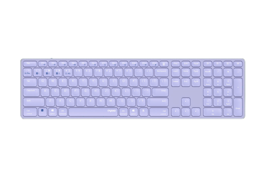 EAN 6940056121585 - Rapoo E9800M teclado Universal Bluetooth QWERTY Púrpura imagen 1