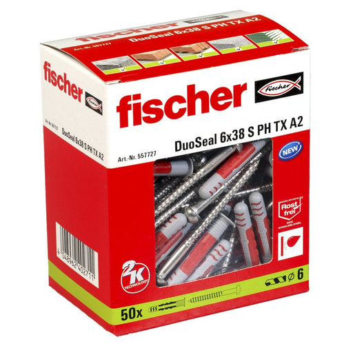 EAN 4048962402711 - Fischer DuoSeal 50 pieza(s) Enchufe de pared 38 mm imagen 2