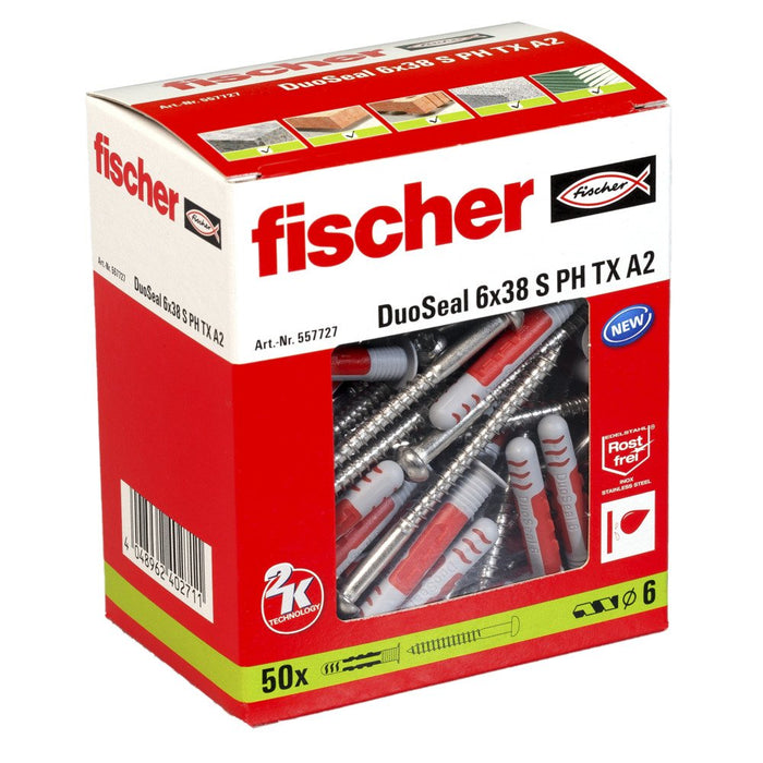 EAN 4048962402711 - Fischer DuoSeal 50 pieza(s) Enchufe de pared 38 mm imagen 2