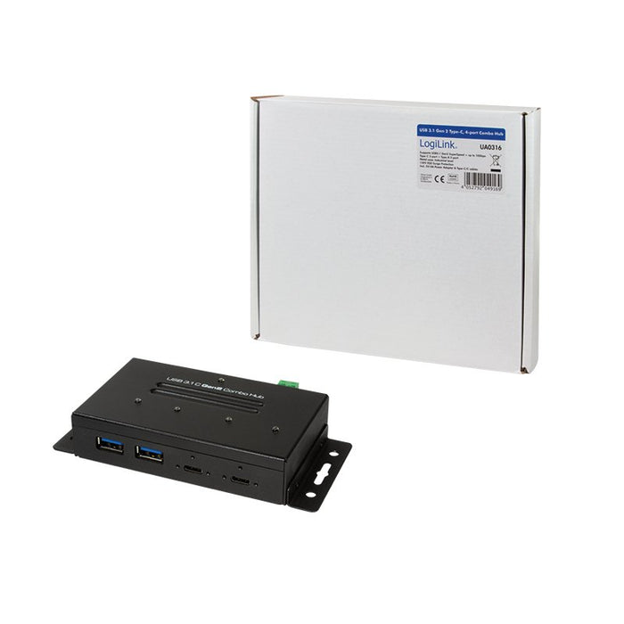 EAN 4052792049169 - LogiLink UA0316 hub de interfaz 10000 Mbit/s Negro imagen 3