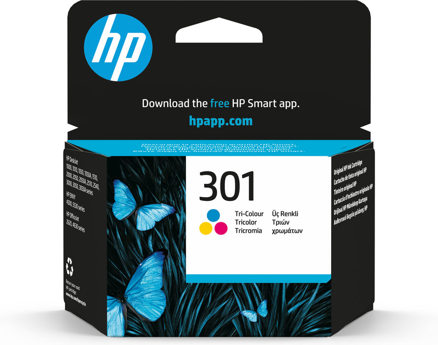 EAN 0884962894491 - HP 301 Tri-color Original Ink Cartridge cartucho de tinta 1 pieza(s) Rendimiento estándar Cian, Magenta,  imagen 1