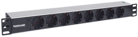 EAN 0766623714037 - Intellinet 714037 unidad de distribución de energía (PDU) 8 salidas AC 1U Aluminio, Negro imagen 2
