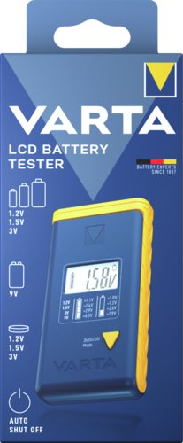EAN 4008496073849 - Varta LCD Battery Tester medidor de energía y batería Azul, Amarillo imagen 2
