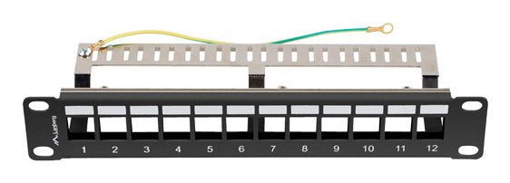 EAN 5901969441789 - Lanberg patch panel blank 12 port 1U 10 ftp for keystone modules black v2 imagen 4