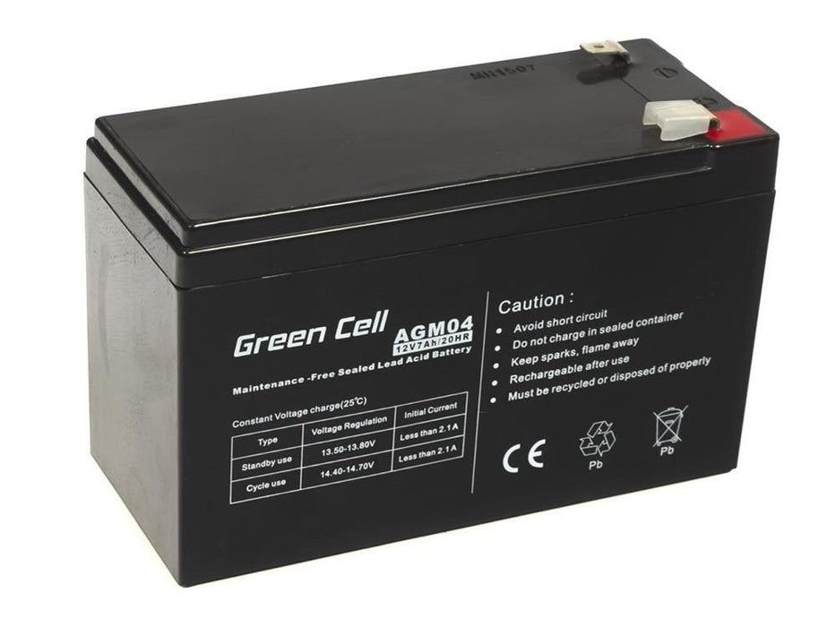 EAN 5902701411503 - Green Cell AGM04 batería para sistema ups Sealed Lead Acid (VRLA) 12 V 7 Ah imagen 1