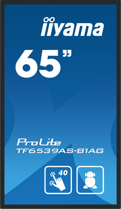 EAN 4948570123902 - iiyama TF6539AS-B1AG pantalla de señalización Pantalla plana para señalización digital 163,8 cm (64.5") L imagen 2