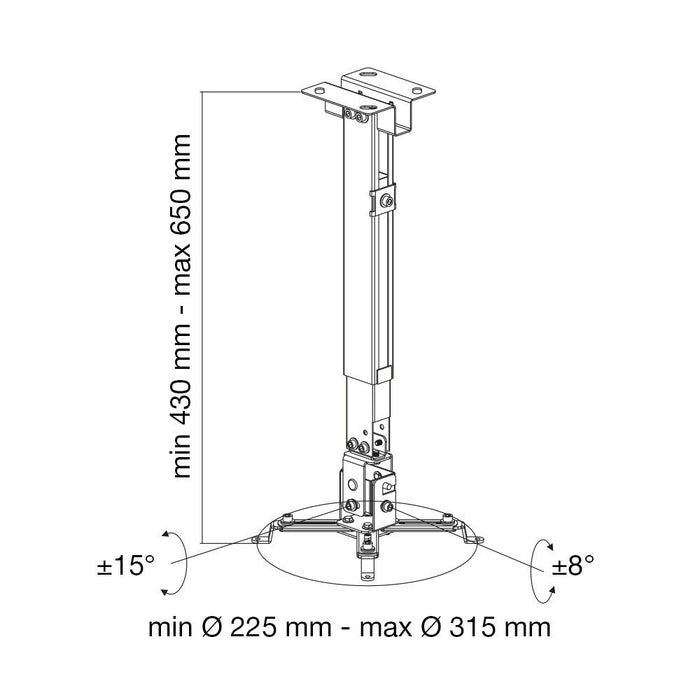 EAN 8051128102369 - Techly ICA-PM 16 montaje para projector Pared/techo Plata imagen 5