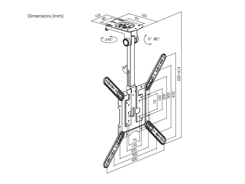EAN 4015867236116 - Equip 650375 soporte para TV 139,7 cm (55") Negro imagen 5
