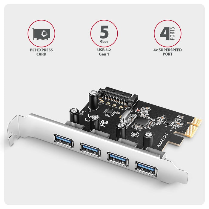 EAN 8595247908582 - Axagon PCEU-430RS tarjeta y adaptador de interfaz Interno USB 3.2 Gen 1 (3.1 Gen 1) imagen 2
