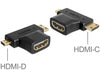 EAN 4043619654468 - DeLOCK 65446 cambiador de género para cable HDMI-C / HDMI-D HDMI-A Negro imagen 1