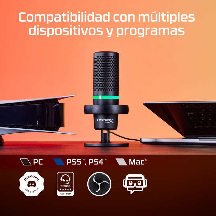 EAN 0196188046449 - HyperX DuoCast - USB Microphone (Black) - RGB Lighting Micrófono para videoconsola imagen 6