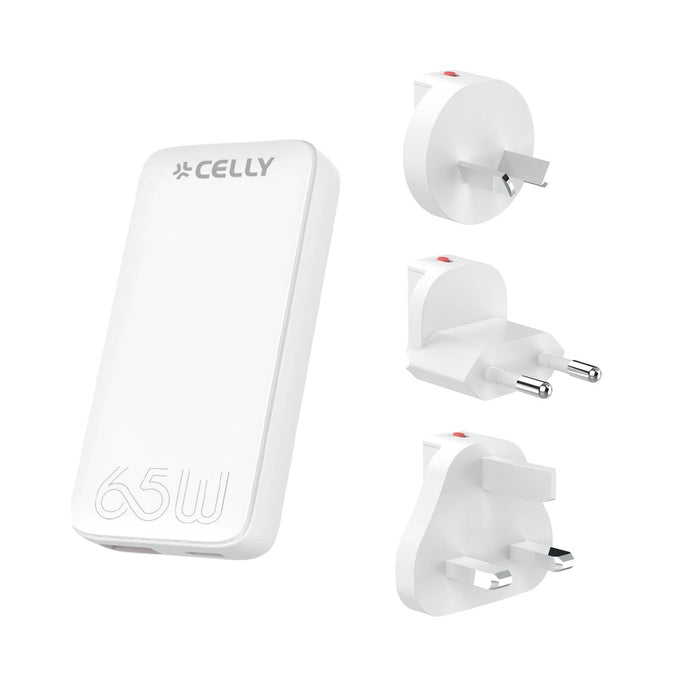 EAN 8021735208433 - Celly TCTRAVELUNI65W cargador de batería USB imagen 1