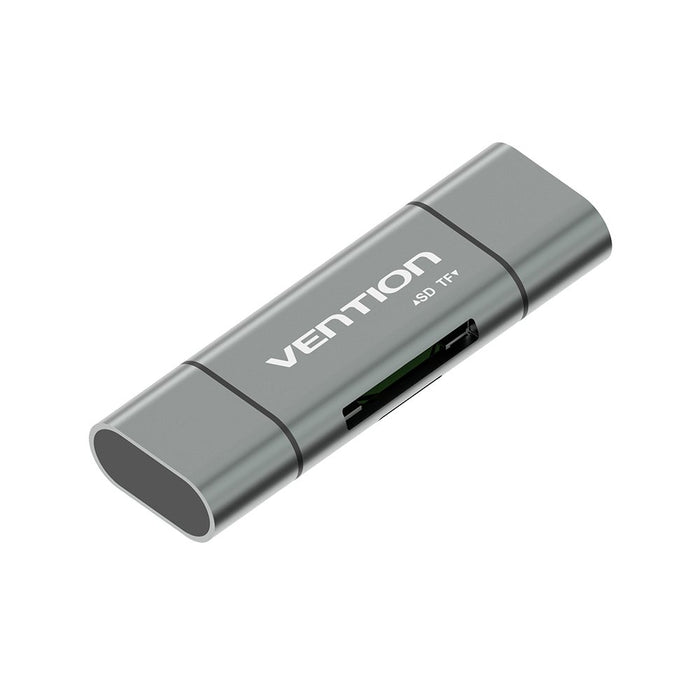 EAN 6922794736542 - Vention CCJH0 lector de tarjeta USB Type-A/USB Type-C/Micro-USB Gris imagen 2