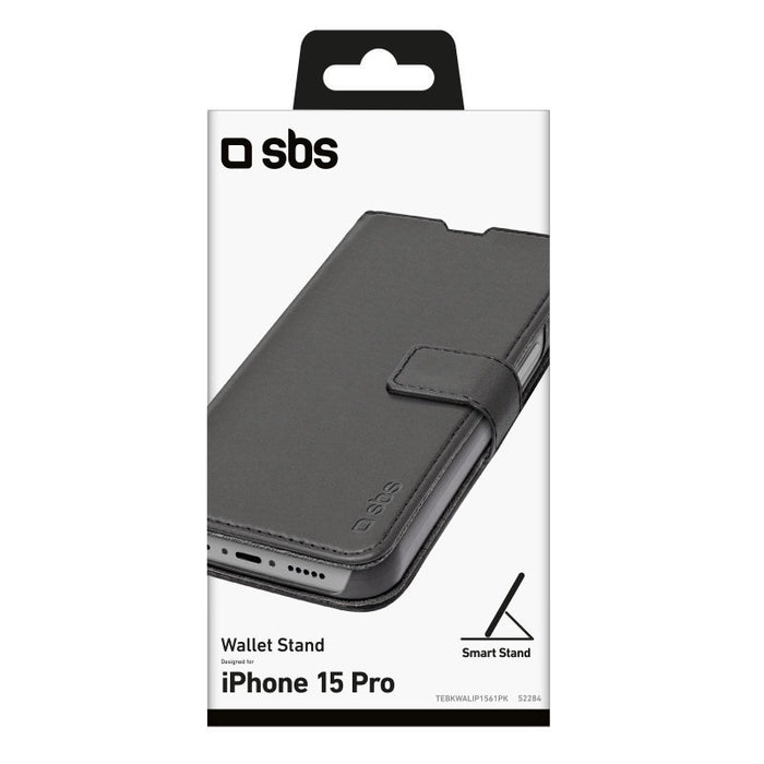 EAN 8018417452284 - SBS TEBKWALIP1561PK funda para teléfono móvil 15,5 cm (6.1") Funda cartera Negro imagen 2