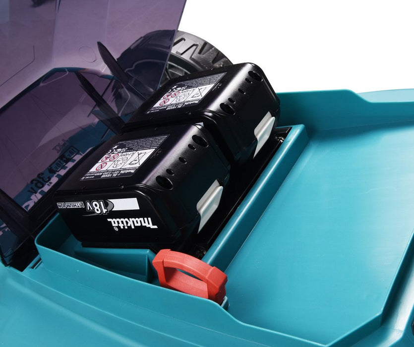 EAN 0088381756631 - Makita DLM480Z cortadora de césped Cortacésped manual Batería Negro, Turquesa imagen 12