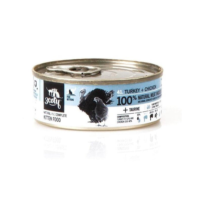 3coty Turkey + Chicken For Kittens 80g