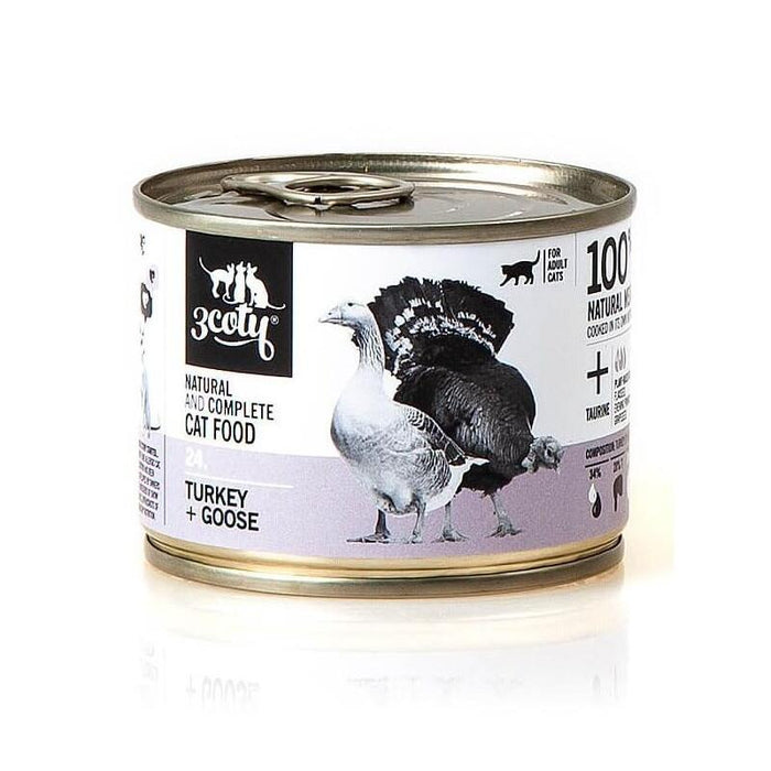 3coty Turkey + Goose For Adult Cats 180g