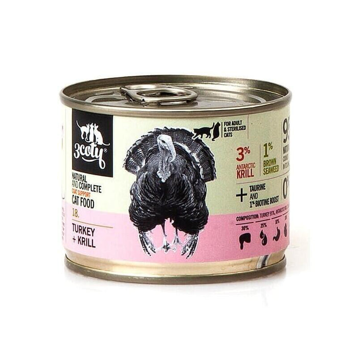 3coty Turkey/Krill Coat Support For Sterilised 180g