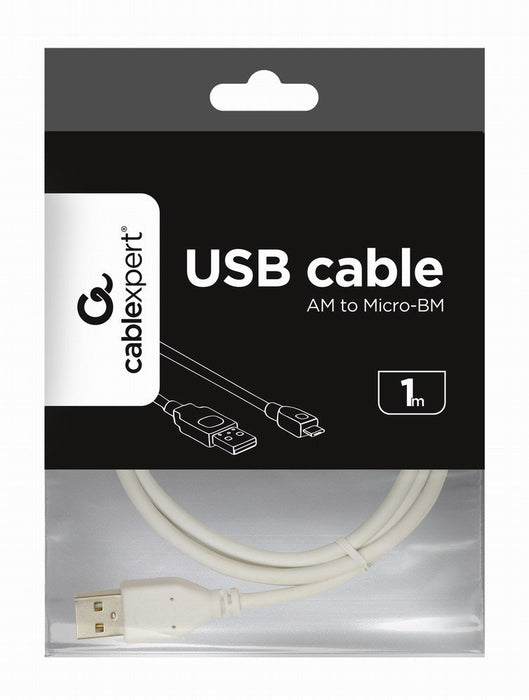 EAN 8716309082297 - Gembird MicroUSB B - USB A, 1m cable USB USB 2.0 Mini-USB B Blanco imagen 3
