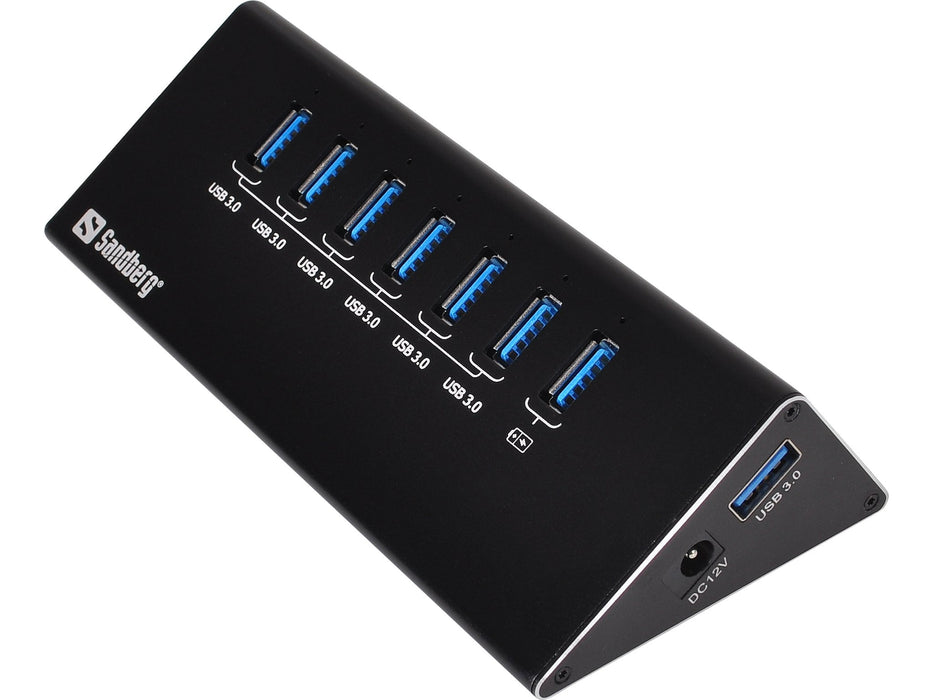 EAN 5705730133824 - Sandberg 133-82 hub de interfaz USB 3.2 Gen 1 (3.1 Gen 1) Micro-B 5000 Mbit/s Negro imagen 1