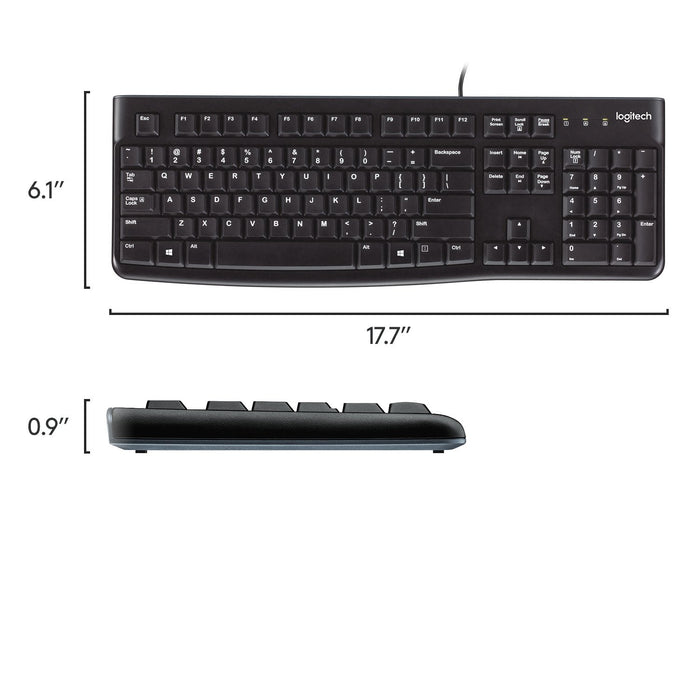 EAN 5099206020689 - Logitech K120 teclado Oficina USB AZERTY Holandés Negro imagen 11