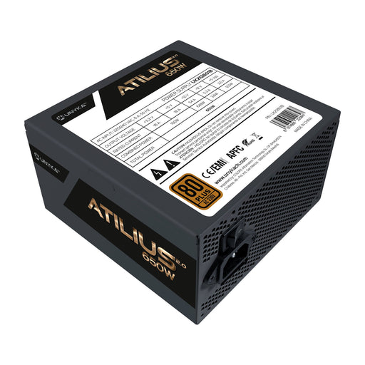 EAN 6974560220847 - UNYKAch ATX Atilius 2.0 Black 650W 80+ Bronze unidad de fuente de alimentación 20+4 pin ATX Negro imagen 2