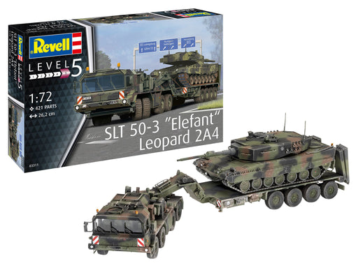 EAN 4009803895741 - Revell SLT 50-3 "Elefant" + Leopard 2A4 Tank model Kit de montaje 1:72 imagen 2